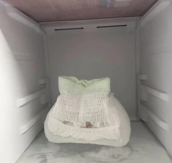 睿新策略 网友分享，不用的纸尿裤吸满水冻一冻，喜提一个车载小冰箱，绝了