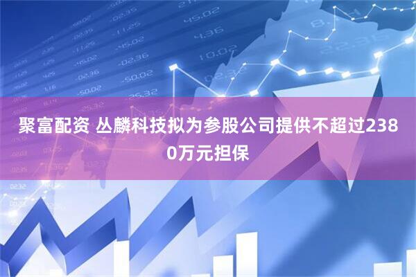 聚富配资 丛麟科技拟为参股公司提供不超过2380万元担保